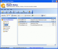 Export Lotus Notes Database screenshot